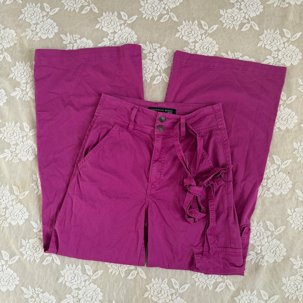 Veronica Beard Bright Purple Cargo Pants Size 27